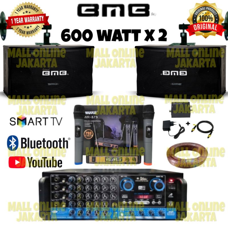 Paket karaoke bmb 10 inch sound system key controll Original