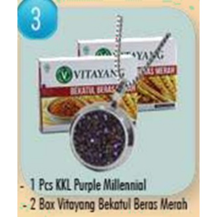 

Buy 1 Get 2 KK Liforce Purple Millennial - BEKATUL BERAS MERAH