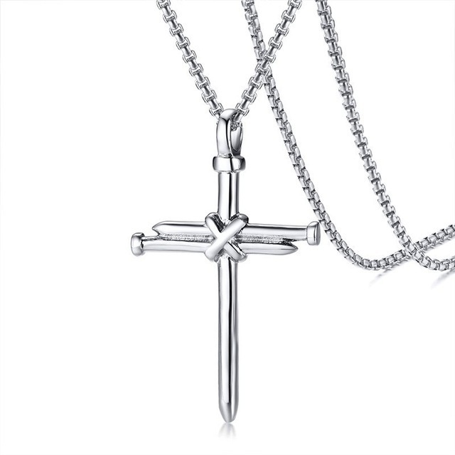 European and American cross men's pendant punk style personality men's necklace jewelry