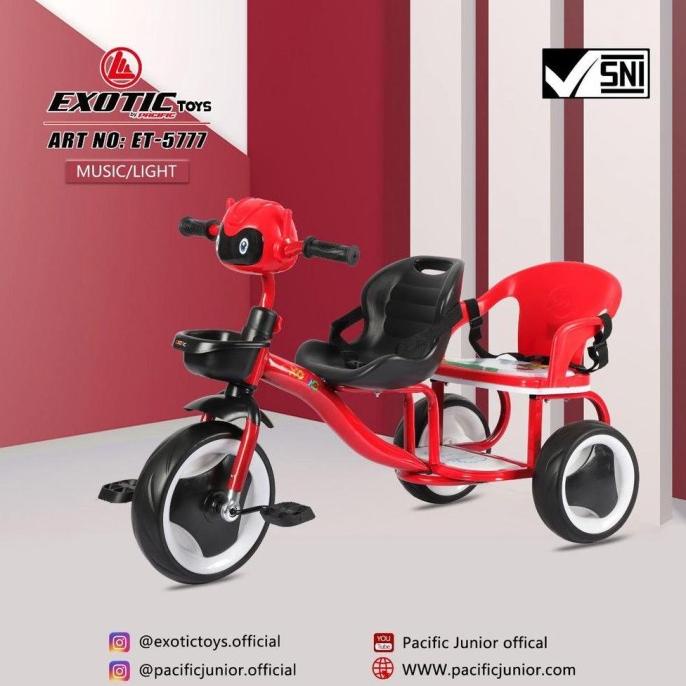 SEPEDA ANAK BAYI BALITA DORONG RODA 3 TRICYCLE EXOTIC ET5777 BY FDG54654E