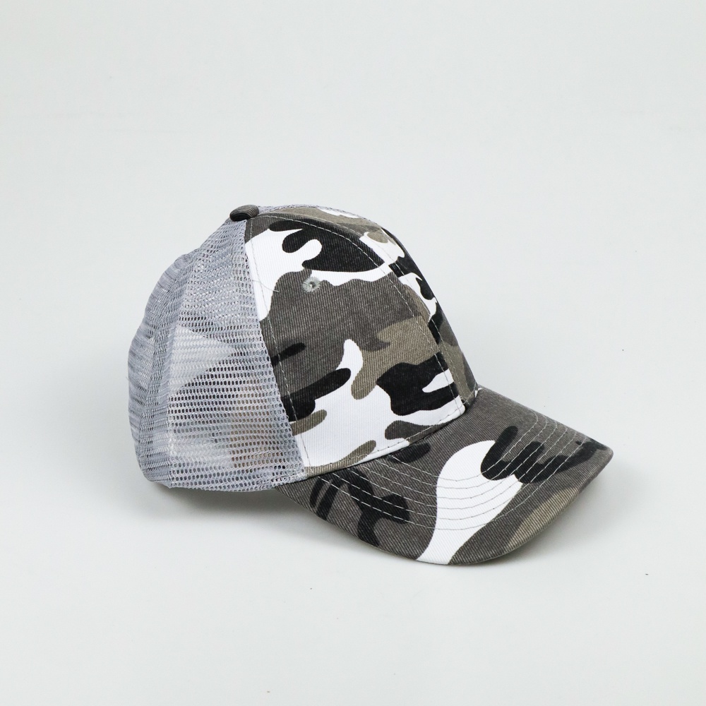 Topi Baseball Trucker Cap Hat Army Camouflage - S8R - 7RFH3VGY Gray