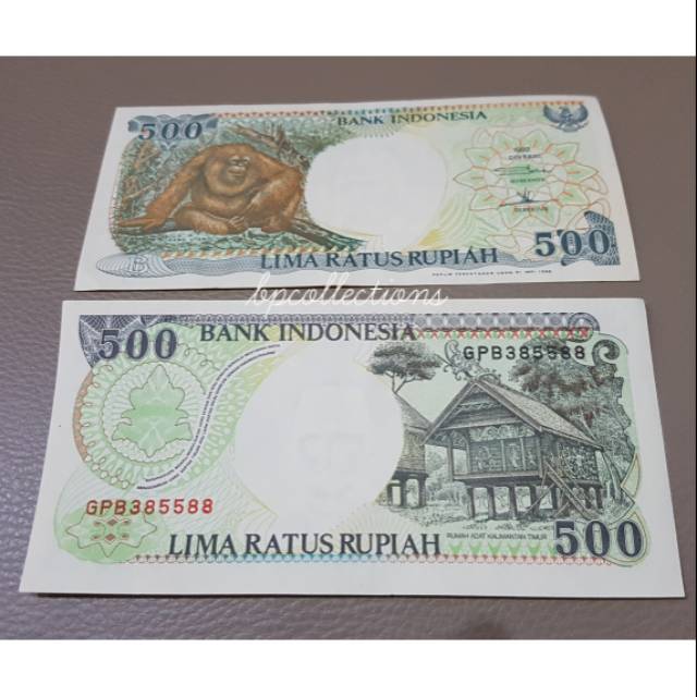 Jual Uang Lama 500 Rupiah Lima Ratus Orang Utan Monyet 1992 Jadul Kuno