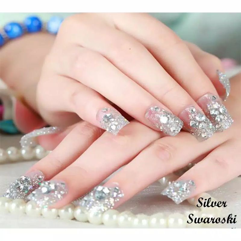 Kuku Palsu 3D/ Nail Art/ untuk Pengantin/isi 24pcs Fake Nails for Bride