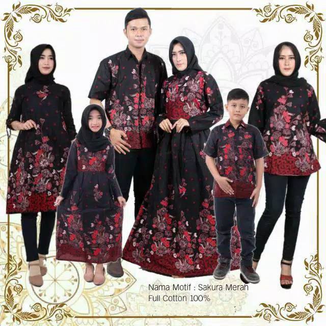 Batik Couple Keluarga Sania Ruffle Ori Ndoro Jowi Dnt Kipas