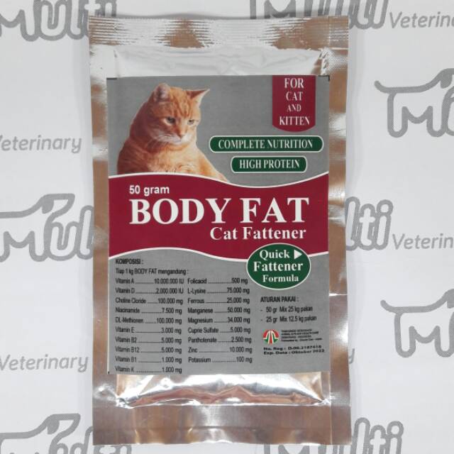 Penggemuk Kucing BODY FAT 50gr Cat Fattener  Shopee Indonesia