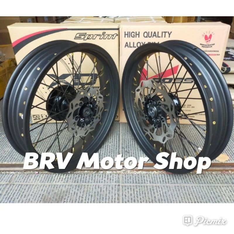Velg klx Ring 14 - velg Supermoto KLX d tracker ring 14 tapak lebar tromol ori klx