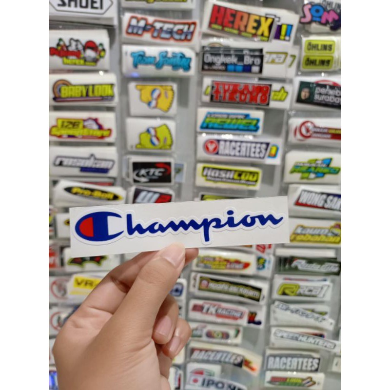 sticker printing CHAMPION