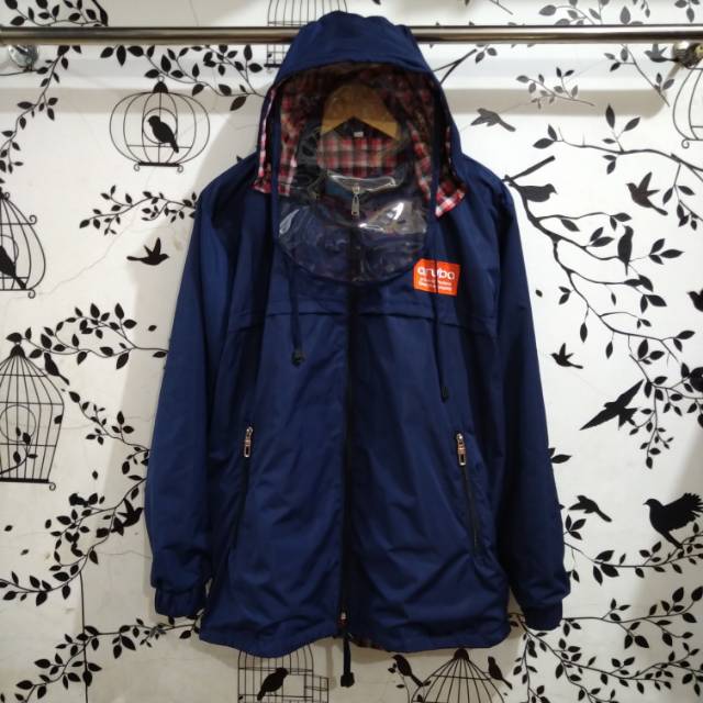 Jaket parasut APD/XL LD 110/4L ld 130/5L ld 150/Navy bordir