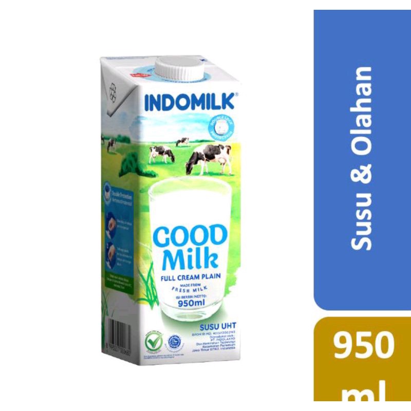 

Susu UHT INDOMILK Fullcream /UHT INDOMILK 1liter Netto 950ml