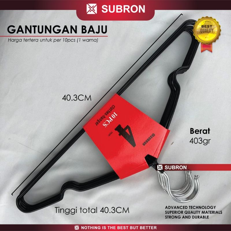 Gantungan Baju Dewasa dan Anak Merek Makapal Subron Nizen Volant Hanger Baju Kawat Stainless HG-MKP03L