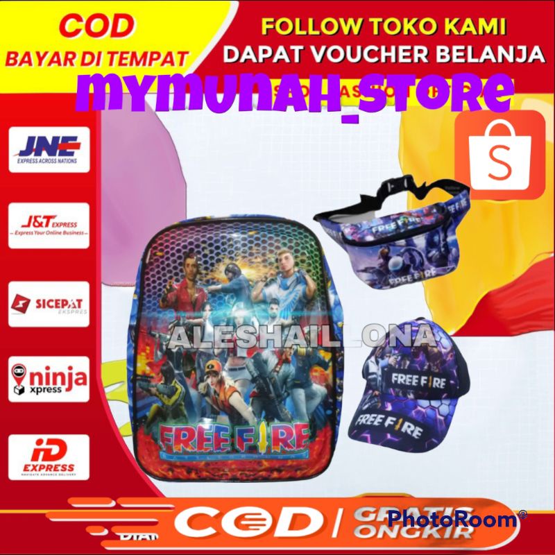 tas ransel anak TK dan paud/ LED gambar timbul/ paket 3in1 , 2in1