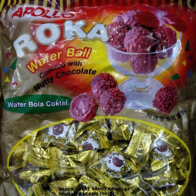 

Apollo Roka Wafer Ball/ Wafer Bola Coklat Isi 80pcs KOMPLIT Kode 627