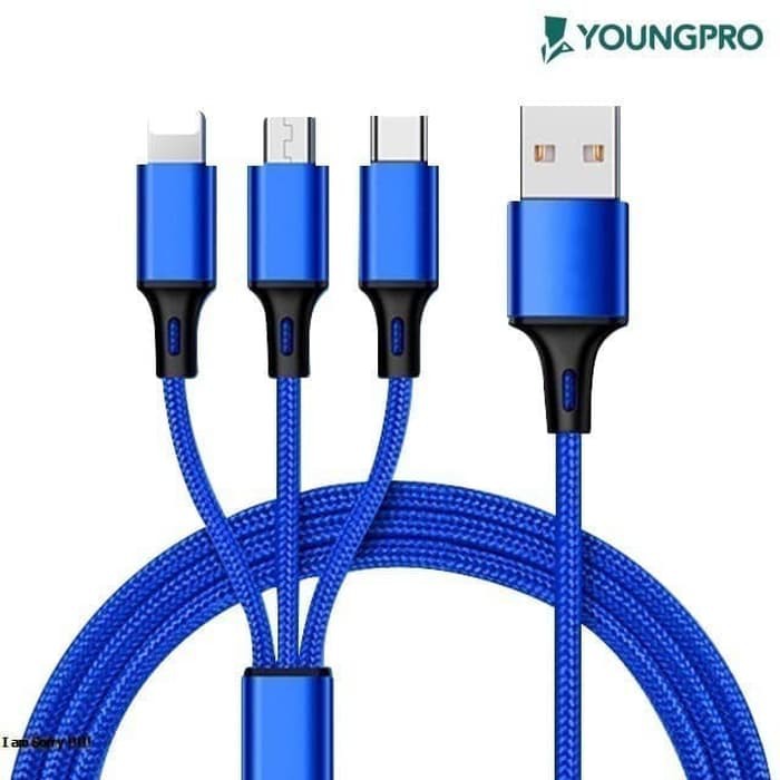 YoungPro CTO-120 Kabel Data 3in1 Micro Usb - Type-c - Lightning Usb