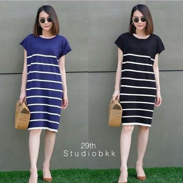 TA9 Dress Loose Stripe / Dress Rajut