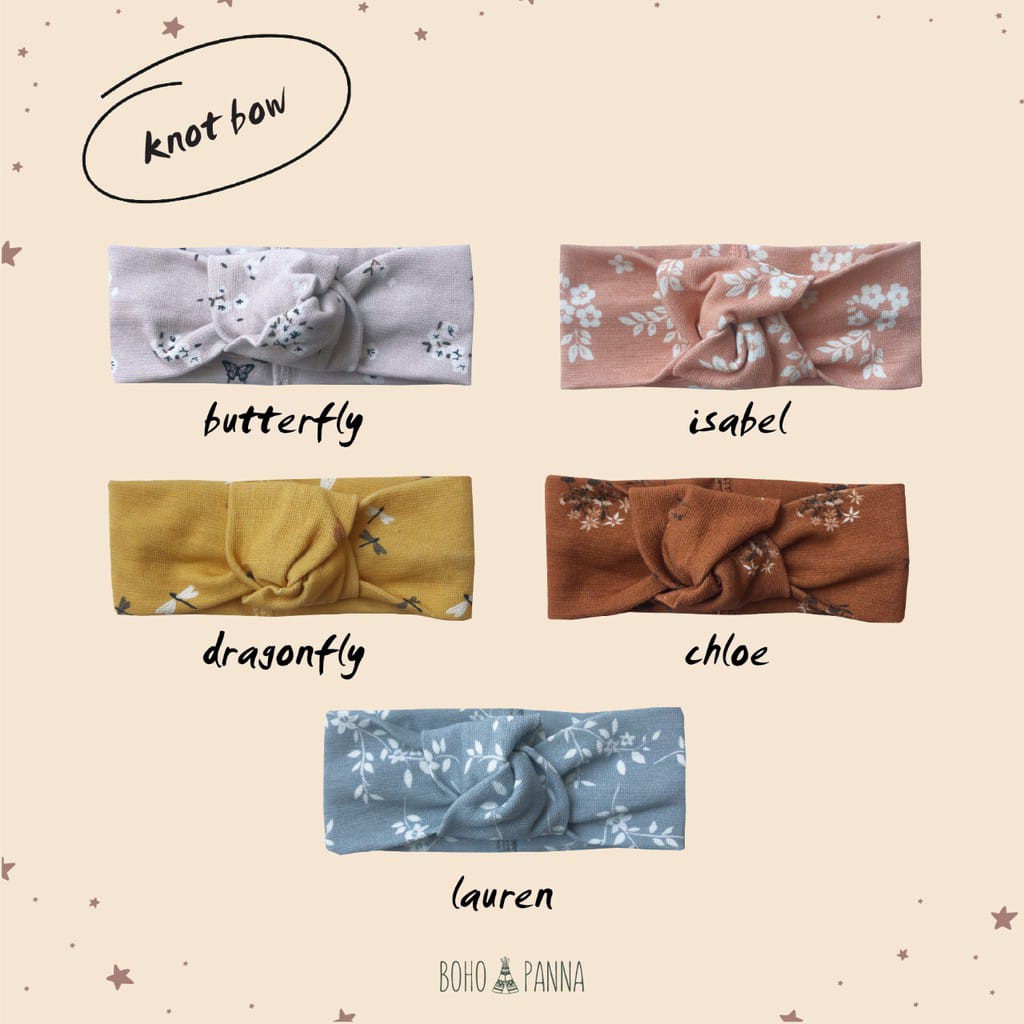 AB04 BOHO BABY BOHOPANNA BOW KNOT BOHOBABY/ KNOT BOW BANDANA BAYI