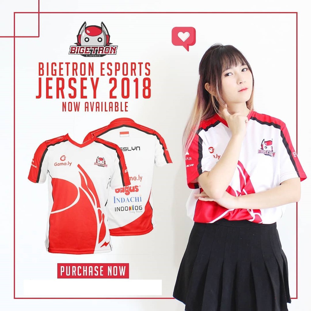 Baju Kaos Jersey Gaming Bigetron E-Sport ML, AOV,Overwatch Free Nickname