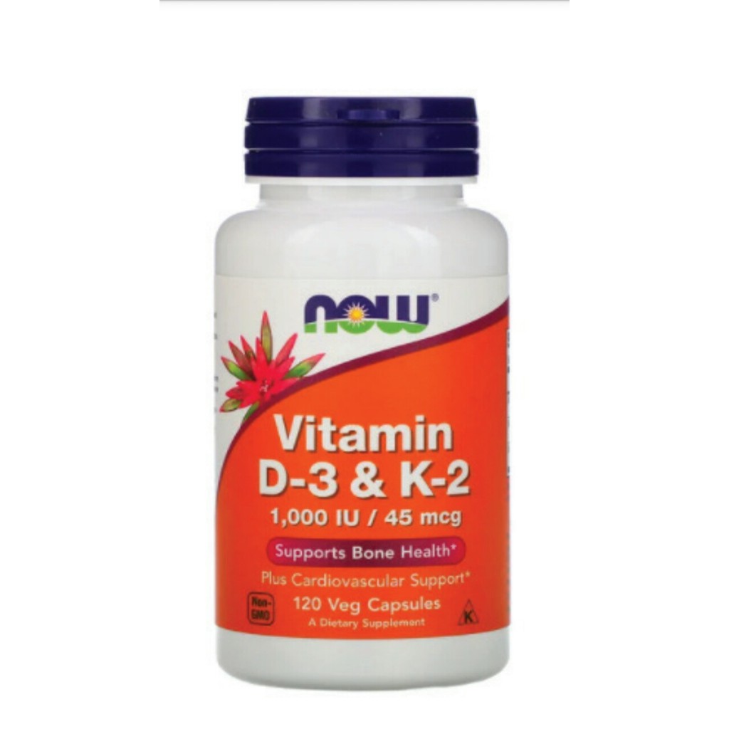 now vitamin  d3 k2  1000iu   45 mcg   120 veg capsules   original 100   