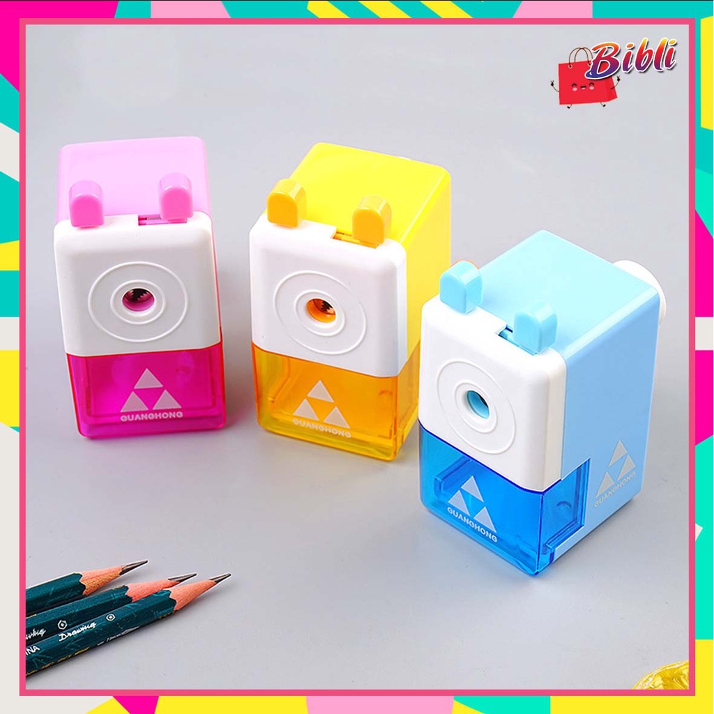 

♛ ♛Rautan Putar Pensil Rotary Pencil Sharpener Auto Feed Serutan Putar Pisau Tajam