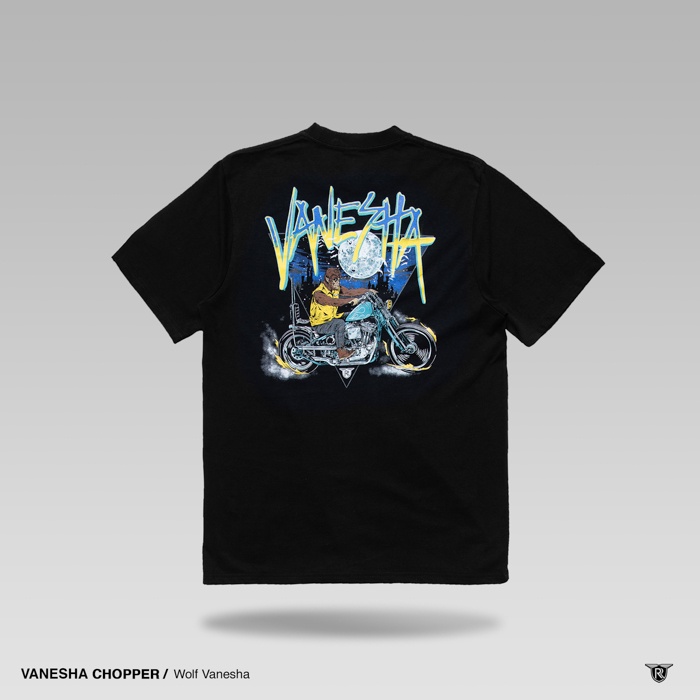kaos pria original 100% Vanesha Chopper - Wolf Tees