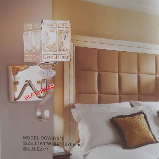 Lampu dinding kristal dekorasi kamar tidur tipe 873/1