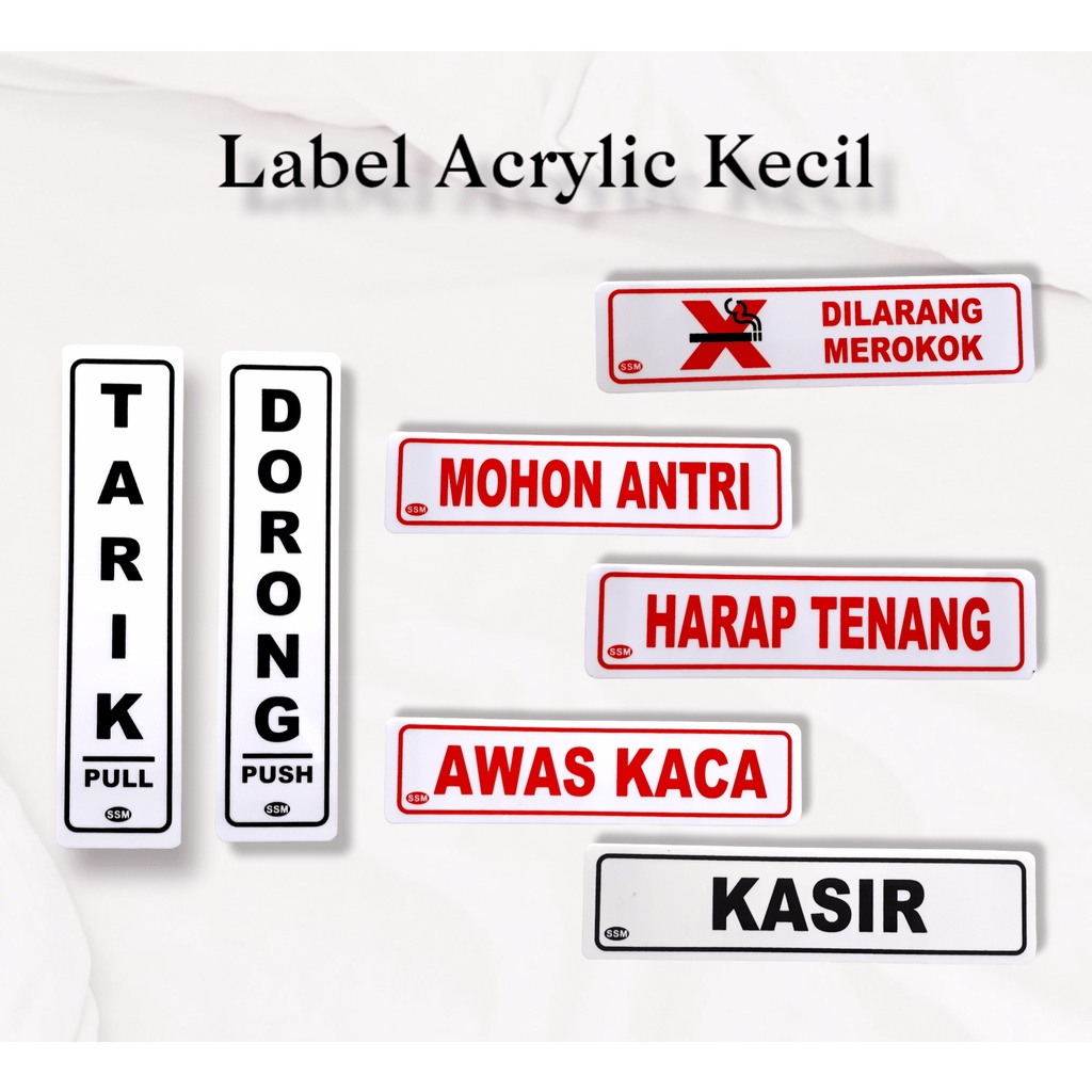 

Label Akrilik/Papan Nama