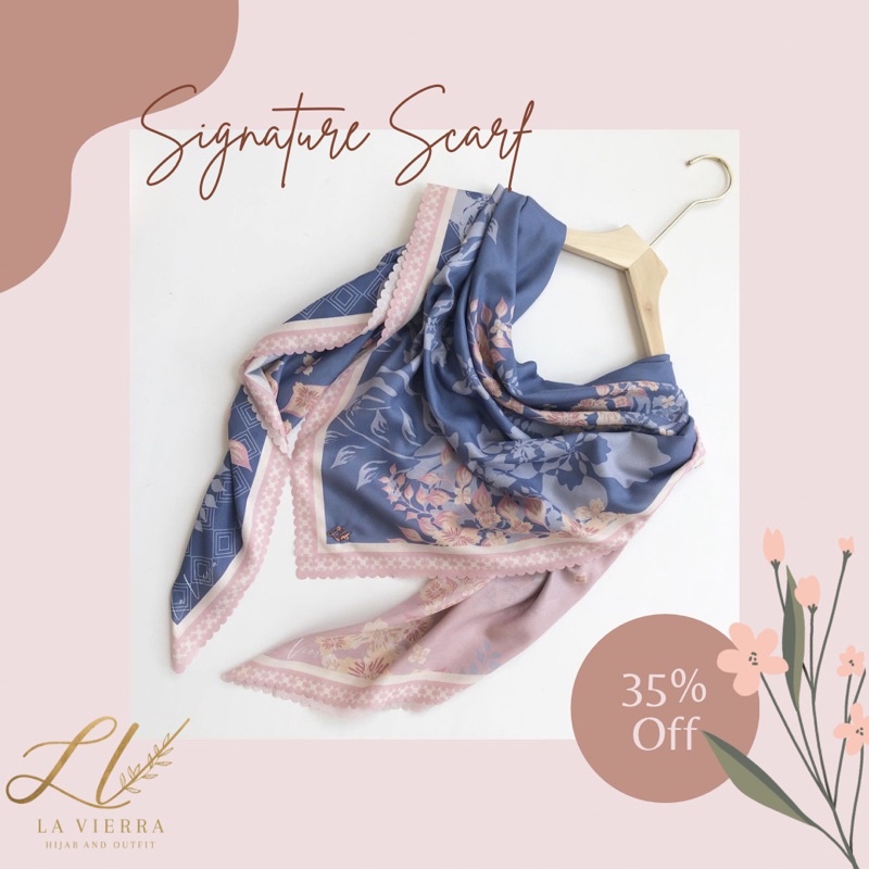 Hijab Signature La Vierra Seoul Series Jilbab Segiempat Premium