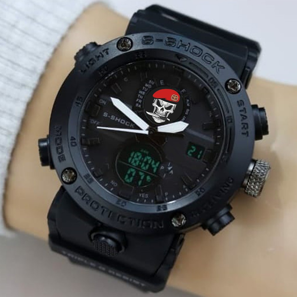 (EXCLUSIVE) Jam Tangan KOPASSUS Double Time - FullBlack