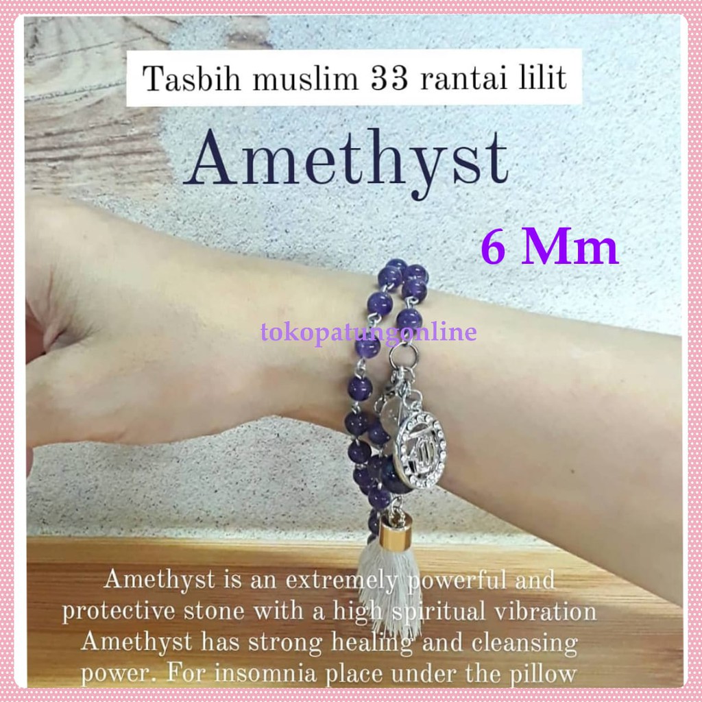 Gelang Tasbih Muslim 33 Amethyst 01