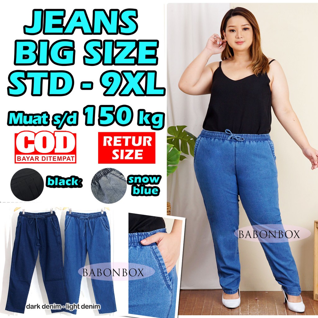 BABONBOX Raisa Baggy Jeans I Celana Denim Jumbo Slim - Bigsize Pants