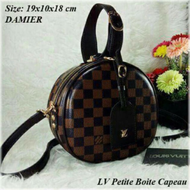 TAS WANITA || TAS LV PETITE || LV BULAT KULIT MATANG