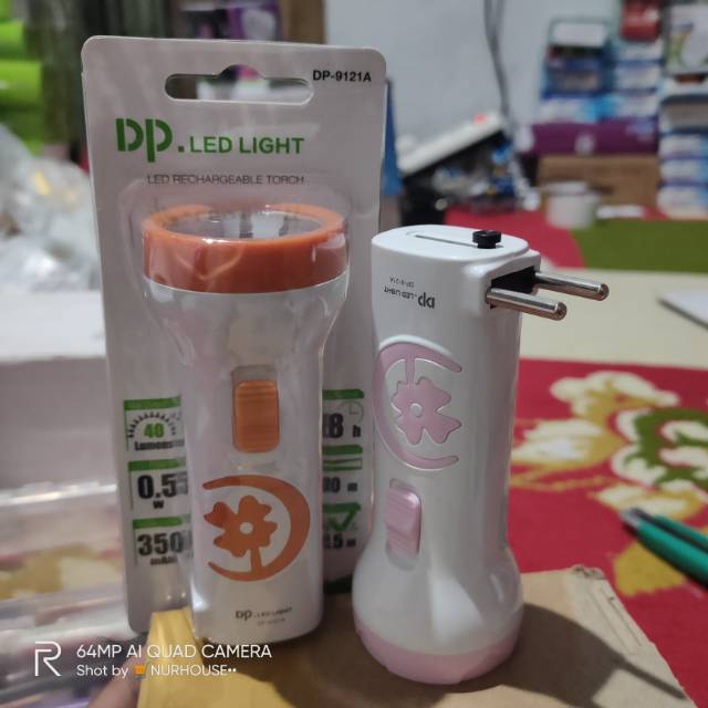 senter cas led dp led torch rechargerable