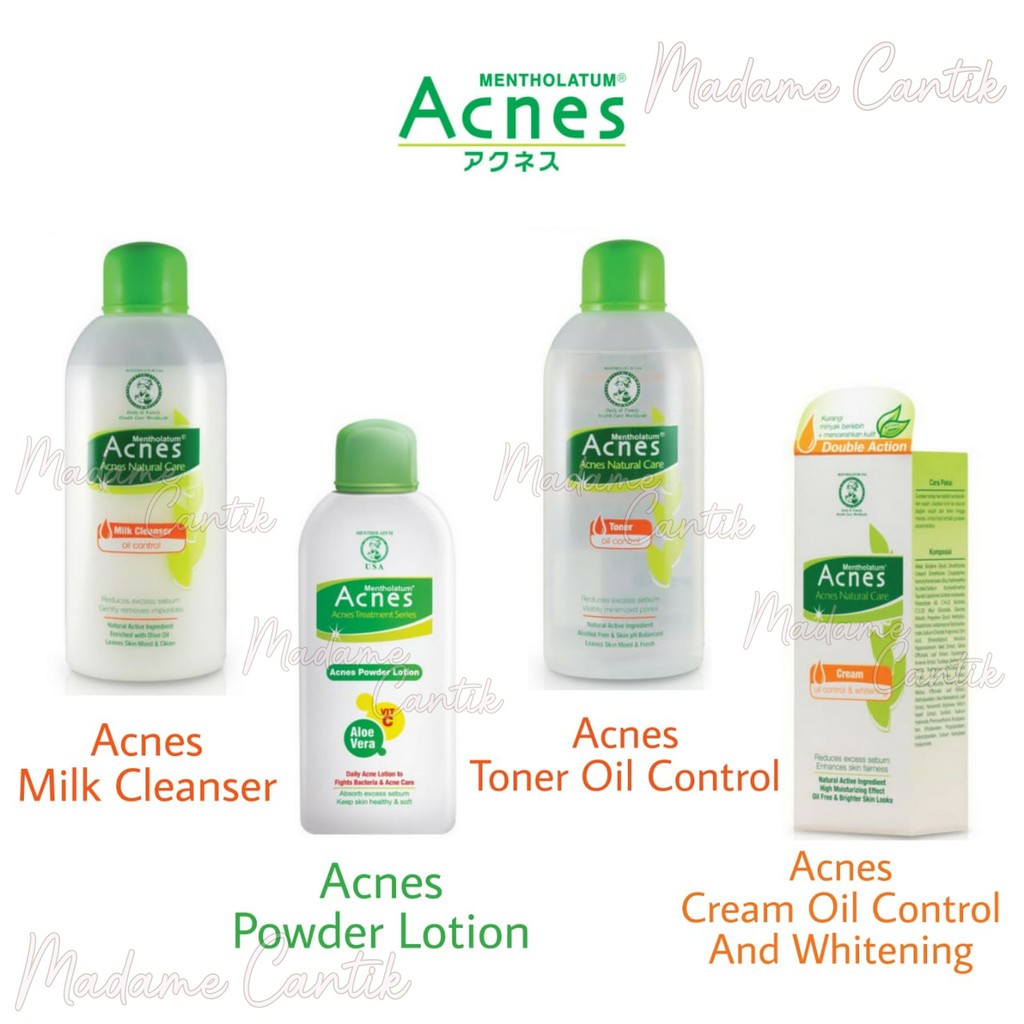 ✿ MADAME ✿ ACNES OIL CONTROL SERIES NATURAL CARE - ACNE TONER MILK CLEANSER CREAM