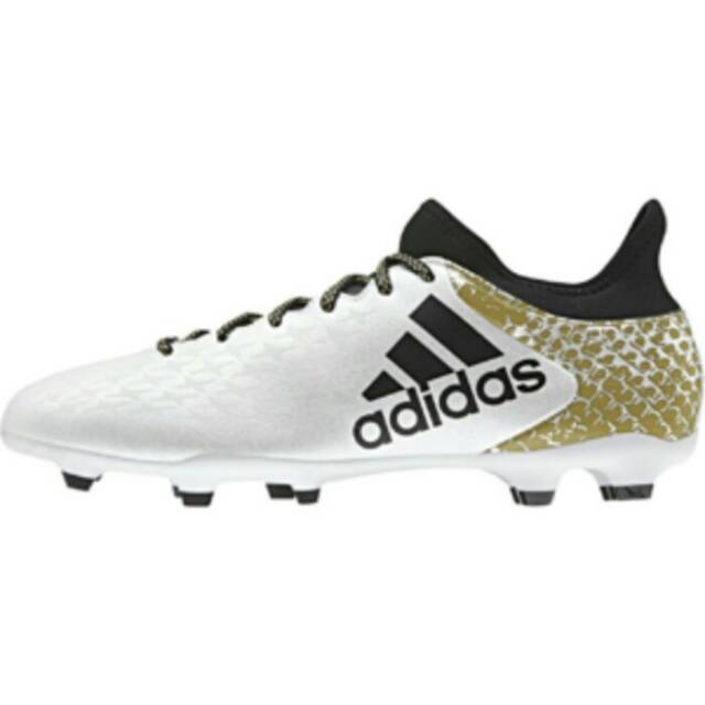 NEW sepatu bola adidas X 16.3 FXG white black gold original 100% new 2016