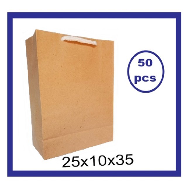 

50pcs tas kertas 25x35 paperbag souvenir paper bag polos besar