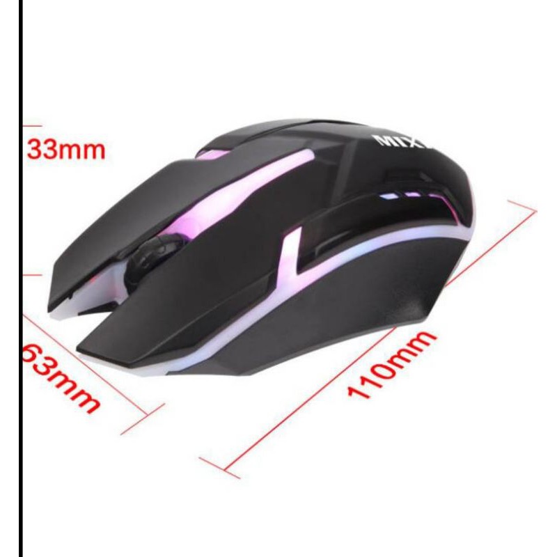 Mouse Gaming LED RGB 1000 DPI black