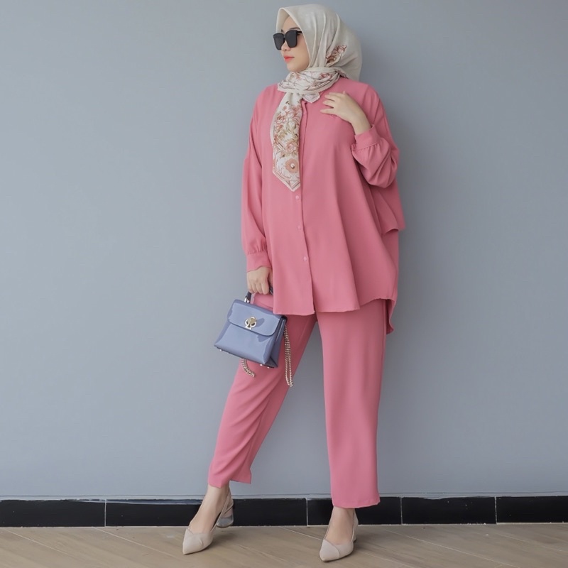 DYN  Basic Anara set Part 6- One Set Atasan + Celana Crinkles-5