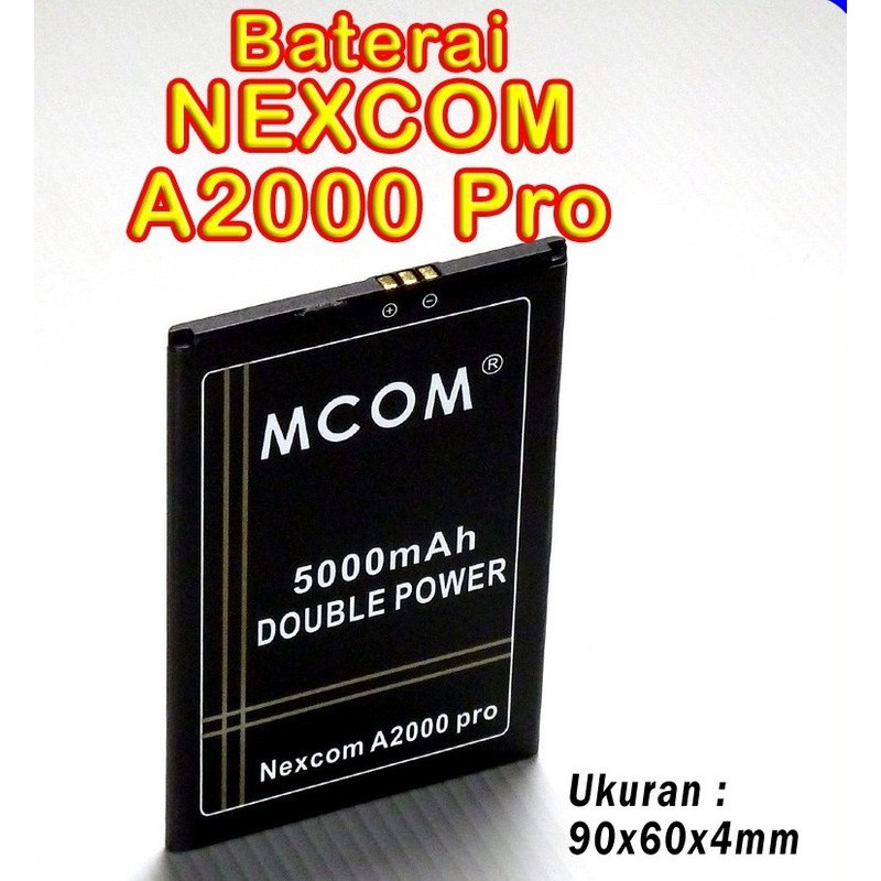 Battery Batre Baterai Double Power Mcom Nexcom A2000 Pro