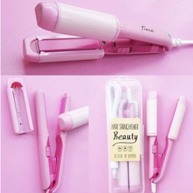 Catokan Mini Kemier Jepang / CATOK MINI TRAVELING / CATOK MINI CURL 2in1 FLAT / CATOK MINI 2in1 KEMIER / CATOK CURLER MINI TRAVEL / CATOK TRAVELING PELURUS RAMBUT / catok pengeriting rambut / CATOK 2in1 / CATOK MINI KECIL IMUT MURAH