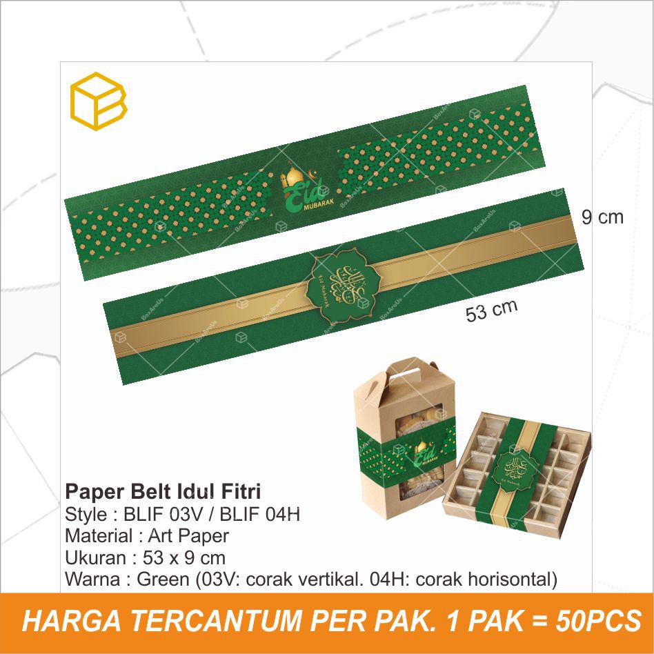 Paperbelt Lebaran Label Idul Fitri  Hiasan Sleeve Sabuk 