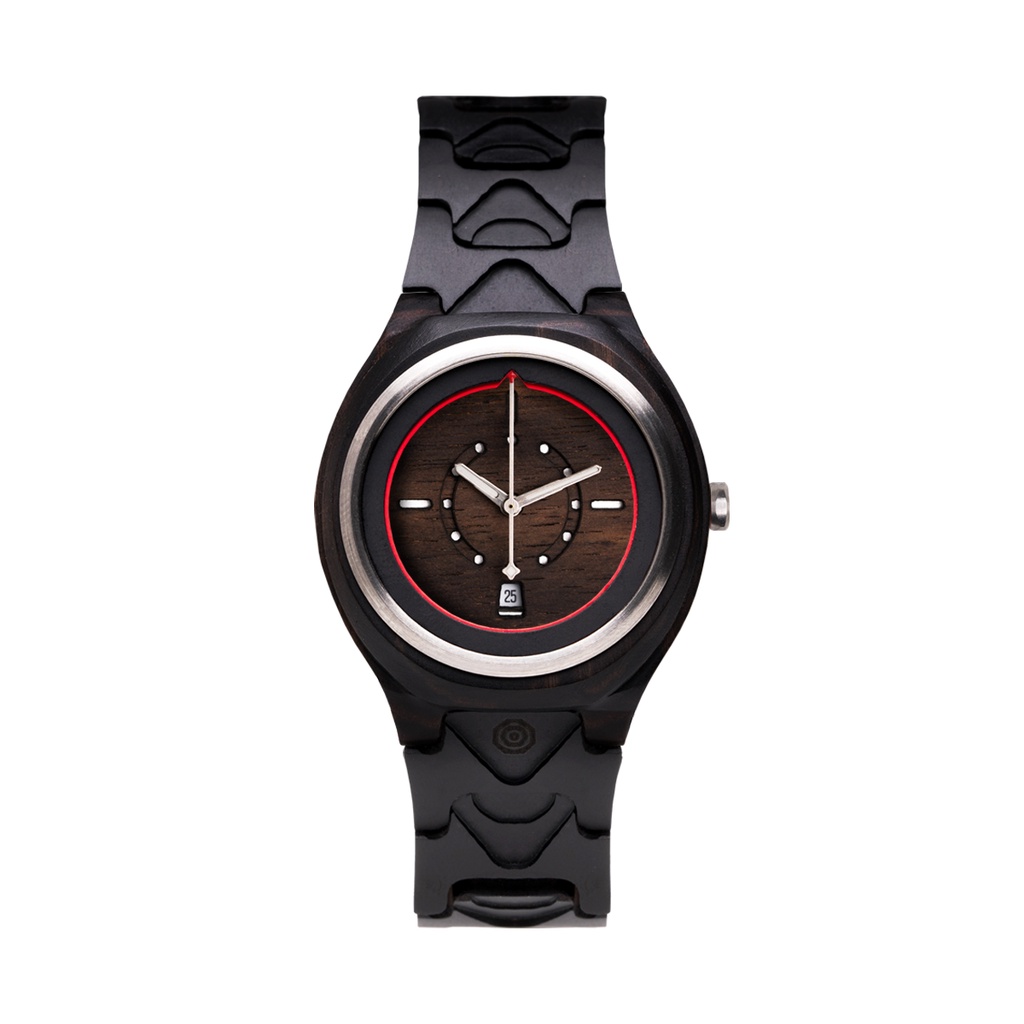 Matoa Singo Wengi Jam Tangan Kayu Pria/Wanita/Unisex - Ebony