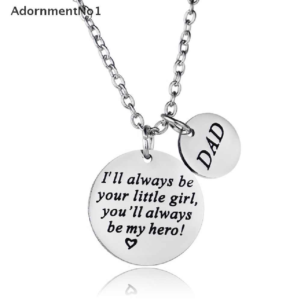 (AdornmentNo1) I 'Ll always be your little girl, you will always be my hero! Gantungan Kunci Desain DAD Untuk Hadiah