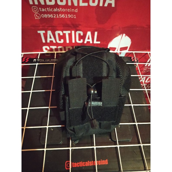 Cover Helm Tactical + Pouch Perekat Battery Gen 1 - Hitam