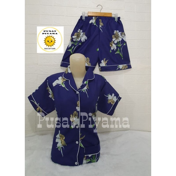 BAJU TIDUR MOTIF COCO DAUN TANGAN PENDEK CELANA PENDEK HP / PIYAMA MOTIF COCO DAUN