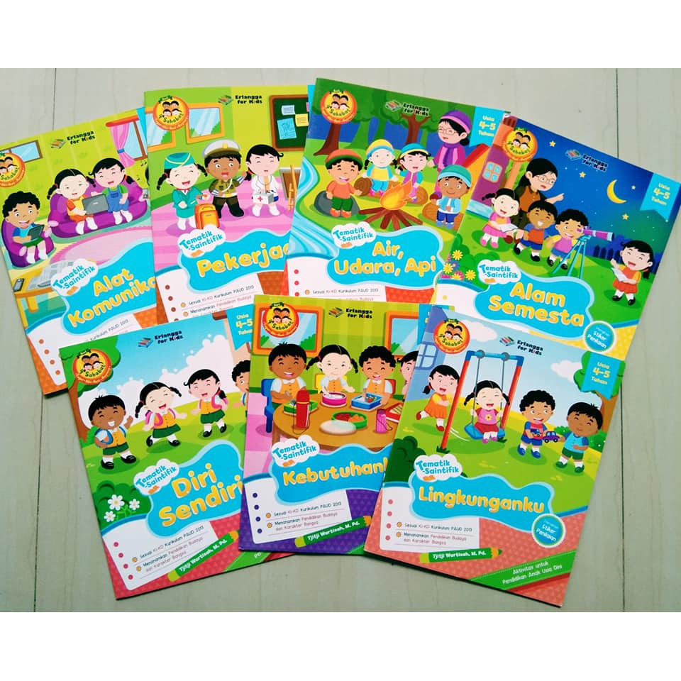 Buku Seri 4Sahabat Tematik Saintifik / Anak Cerdas / Sentra @satuan