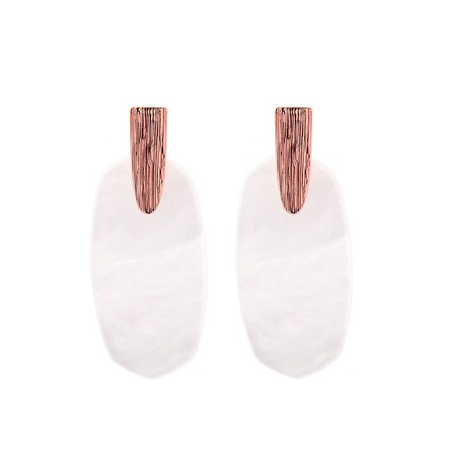 LRC Anting Tusuk Fashion Geometric Irregular Acrylic Plate Earrings F696XX