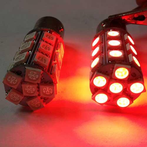 Bohlam Lampu Rem 18 Led Strobo Merah / Putih Bayonet 2 Kaki Terlaris