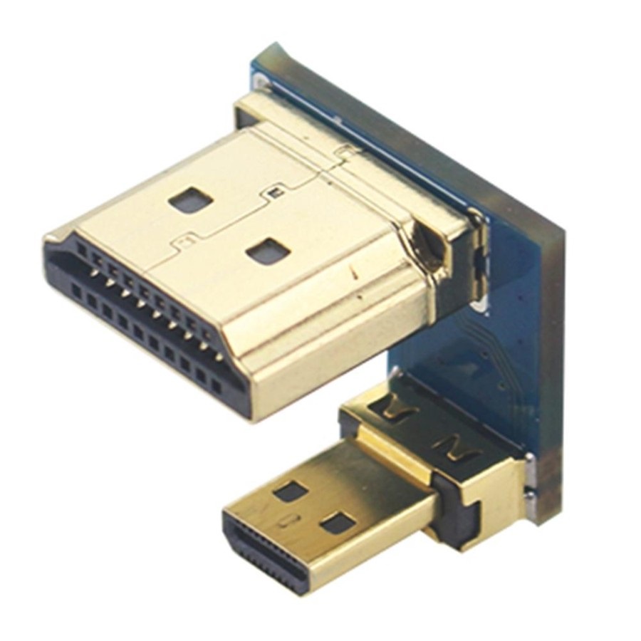 Adapter Micro HDMI Male to HDMI Male For LCD Raspberry Pi 4 4B 3.5&quot; 5&quot;