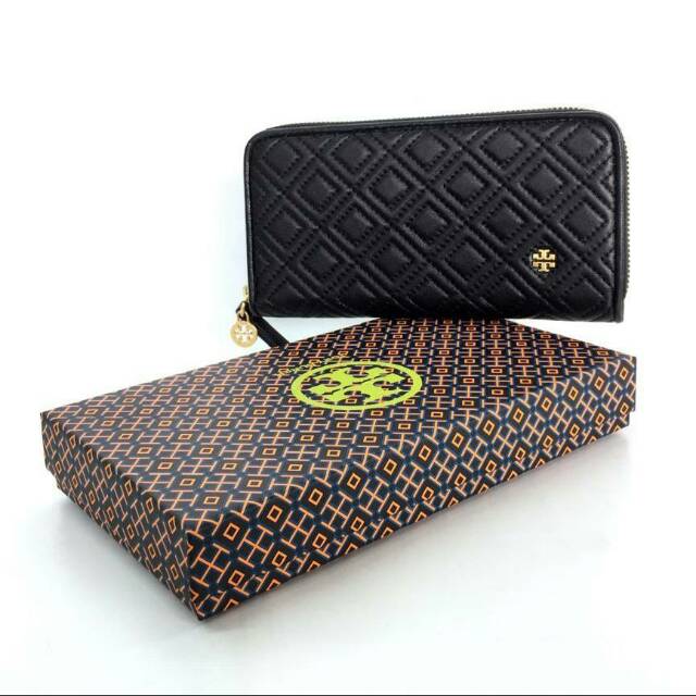 Tory Burch Fleming Continental Wallet dompet toryburch tb hitam black ORI ORIGINAL