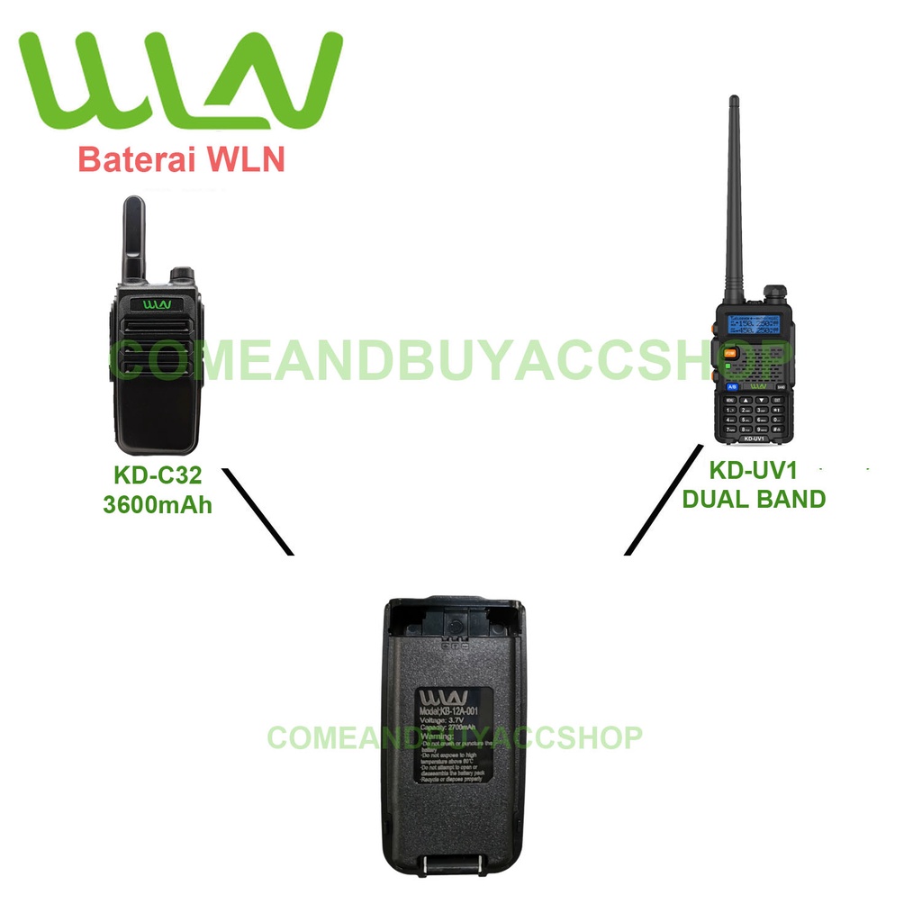 Batterai Walkie Talkie WLN Two-Way Radio