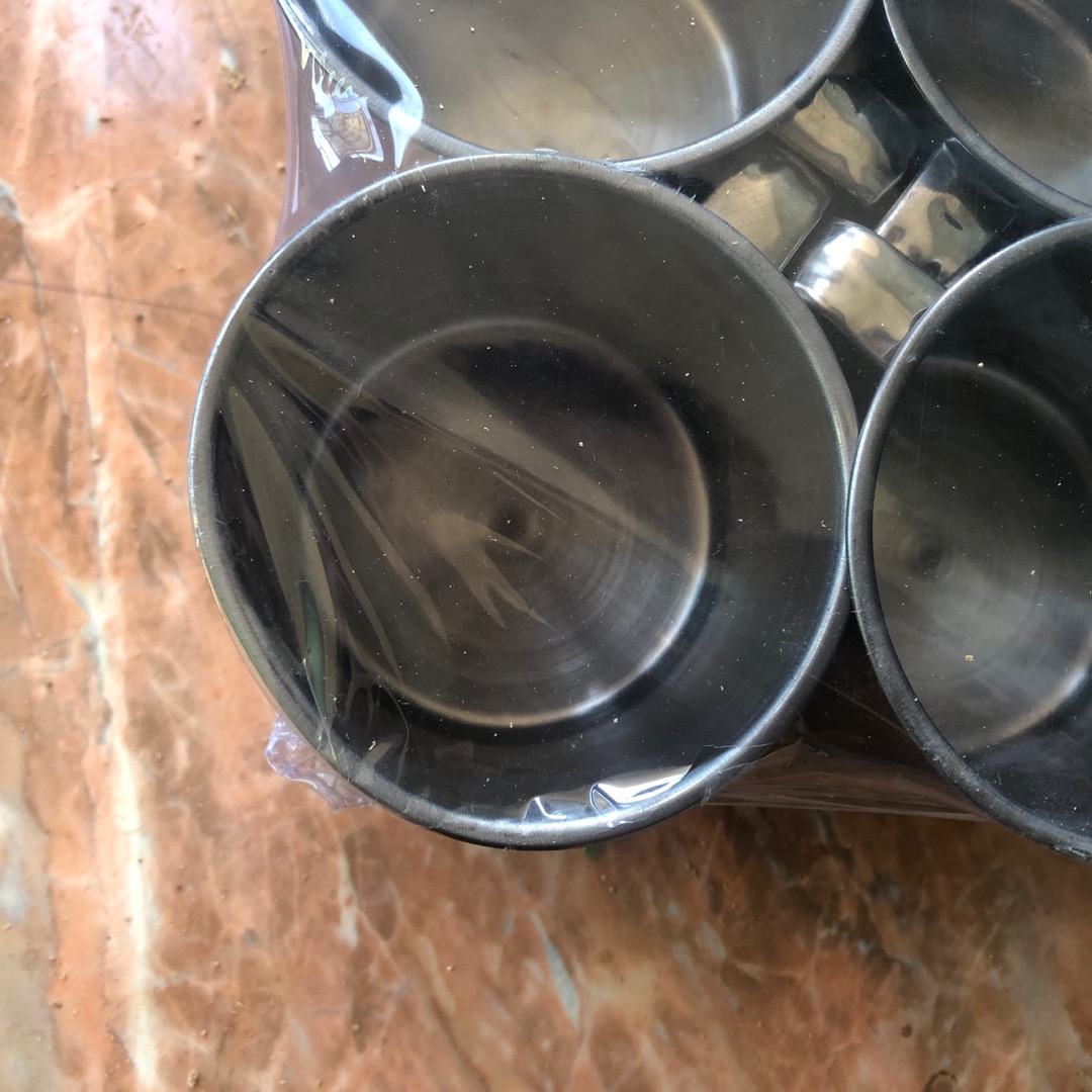 Grosir Souvenir Termurah 4 Lusin / 48 Pcs Gelas Cangkir Mug Stainles Import Tanpa Tutup  8 Cm